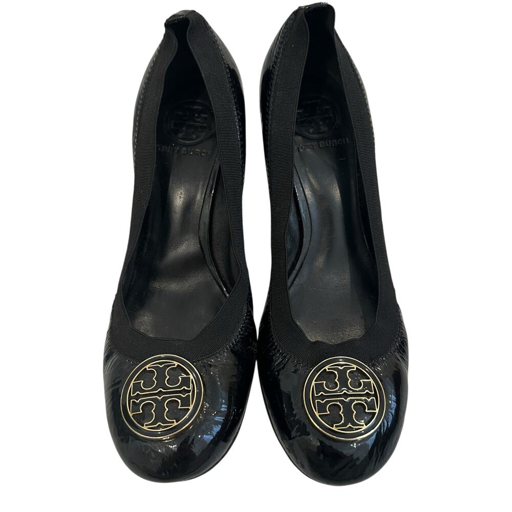 Women's Tory Burch Black Patent Leather Pump Shoes Size 8M